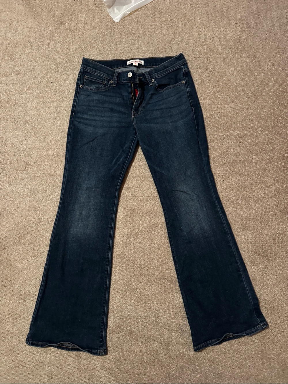 Lucky Brand Size 6R Dark Indigo Mid Rise Flare Jeans